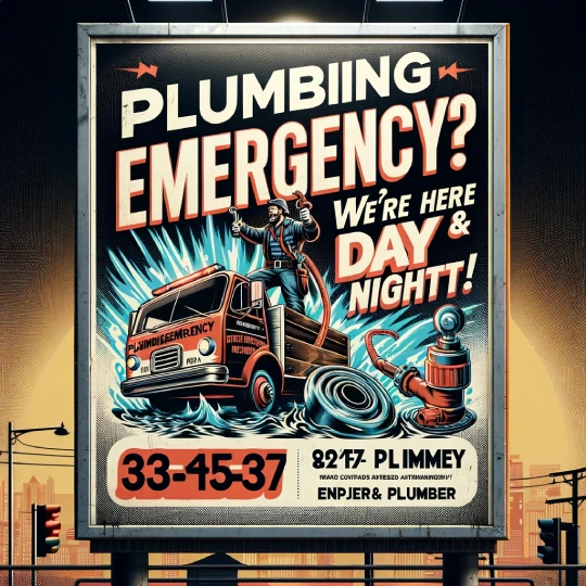 emergency plumbing billboard