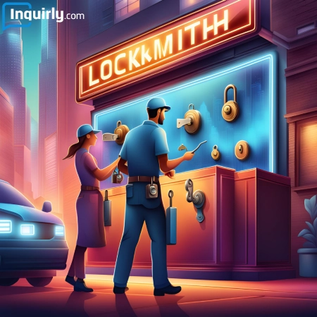 Locksmith Billboard in the street